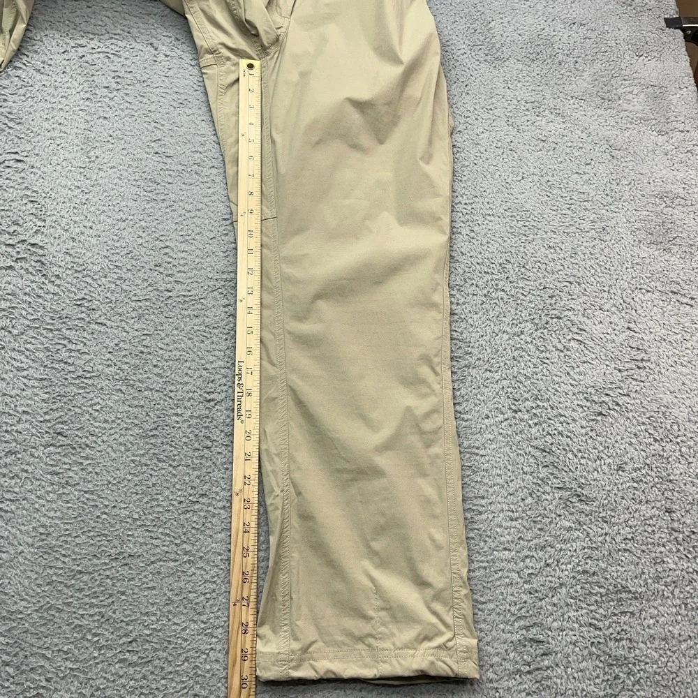 LL Bean Nylon Hiking Pants Women 39x30 Cargo Trail Stretch Water Resistant UPF50